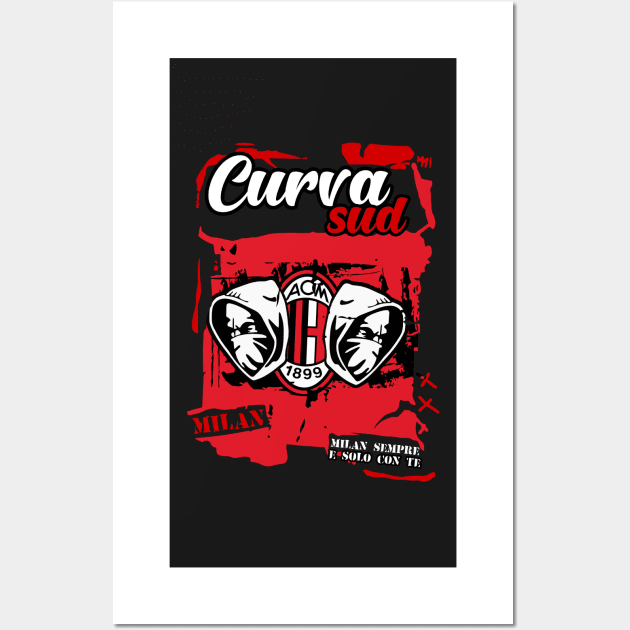 Curva sud milano Wall Art by lounesartdessin